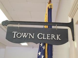 Town Clerk door sign